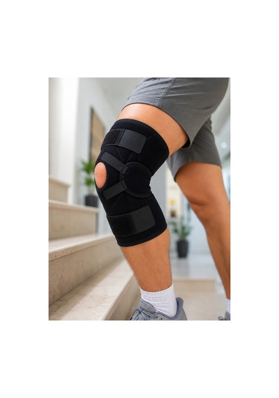 Ligamentli Sporcu Dizliği Patella Destekli Ayarlanabilir Bantlı Diz Koruyucu -