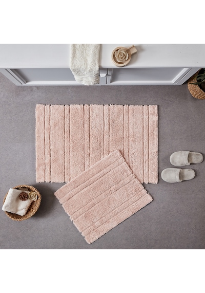 Doquhome Pera Banyo Paspası Pudra 60x100cm Pudra