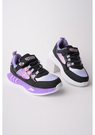 Muggo Zuzu Cırtlı Ve Bağcıklı Günlük Çocuk Sneaker Spor Ayakkabı Lila