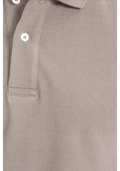 Tudors Slim Fit Dar Kesim %100 Pamuk Erkek Polo Yaka Gri Tişört-46190 Gri