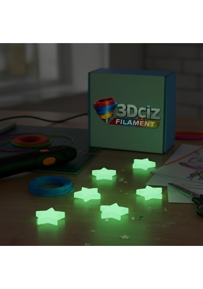 3d Kalem Filament Pla Glow İn The Dark Karanlıkta Parlayan Kalem 10 Metre 5 Adet 2 Metre