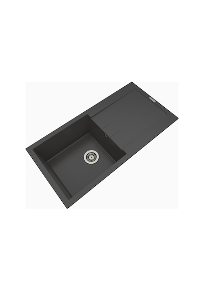 Polex Cristalüx Granit Evye P-X1 Antrasit Tezgah Altı Ve Tezgah Üstü Mutfak Evyesi 98x49.5 CM
