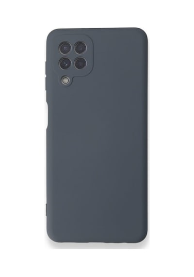 Samsung Galaxy M22 Uyumlu Kılıf Lansman Kapak İçi Kadife Doku Kamera Korumalı Silikon gri