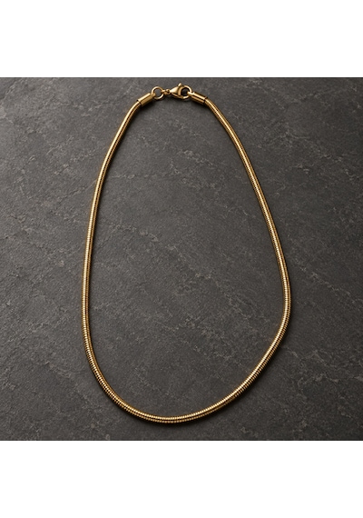Yılan Zincir 60 Cm Zincir Paslanmaz Çelik Erkek Gold Renk Kolye Şık Ve Zamansız Tasarım Renkli
