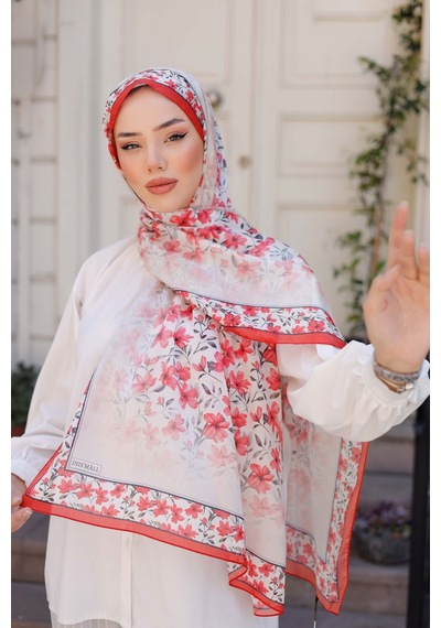 Mimiyum Lemon Flower Nayf İpek Şal Nar Çiçeği nar çiçeği