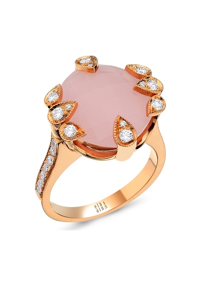 Siramücevherat Pink Quartz Yüzük - Rose