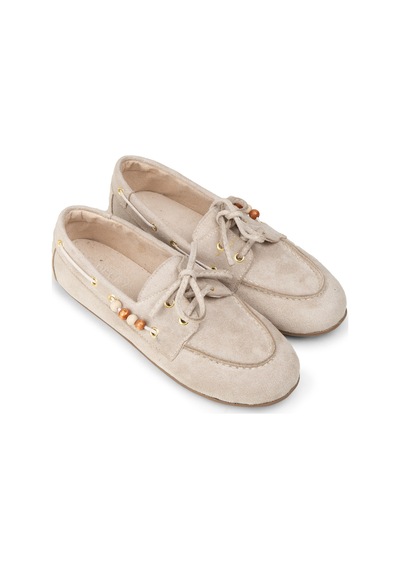 Deery Kadın Bej Bağcıklı Loafer Ayakkabı - K2903zbejm01