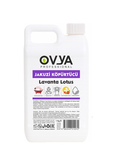 Konsantre Jakuzi Köpürtücü Banyo Köpüğü Lavanta Lotus 285 ML