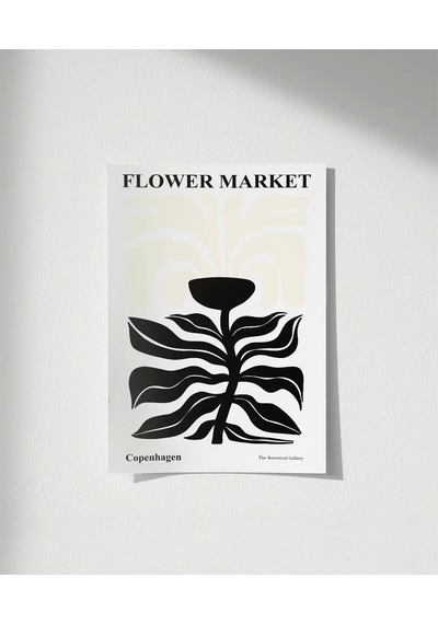 Çerçevesiz Poster White Copenhagen Flower