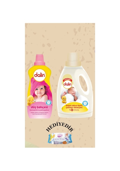 Sabun Bazlı Çamaşır Deterjanı 1500 Ml Düş Bahçesi Konsantre Yumuşatıcı 1200 Ml