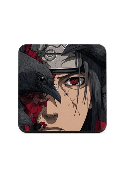Anime Severlere Özel Naruto Itachi Desenli Hediye Seti Itachi Termos, Itachi Kupa, Itachi Bardak Altlığı