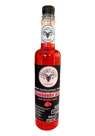 Black Ram Çilek Kokteyl Şurubu 750 ML