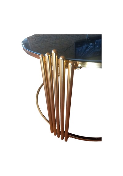 Piano Orta Sehpa Dekoratif Gold Metal Siyah Cam Gold Piano Orta Sehpa Dekoratif Gold Metal Siyah Cam Gold