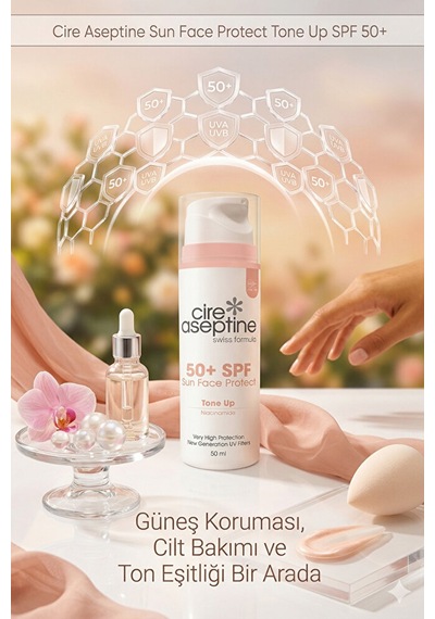 Sun Face Protect Tone Up Ton Dengeleyici 50 Spf Yüz Güneş Koruyucu Krem 50 Ml