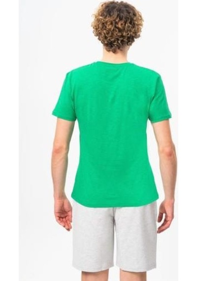Benetton Bnt-m099-r-23y Erkek T-shirt Bnt-m099-r-r1938 Yeşil