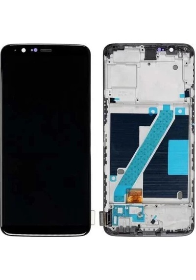 Oneplus Uyumlu 5t Lcd Ekran Dokunmatik Siyah Çıtalı