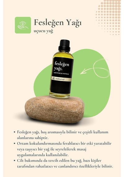 Fesleğen Yağı 100 Ml - Aromaterapi İçin Aromatik Koku Tekli