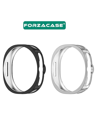 Forzacase Samsung Galaxy Watch 8 Classic 46mm İle Uyumlu Önü Açık Silikon Kılıf - Fc764 Siyah