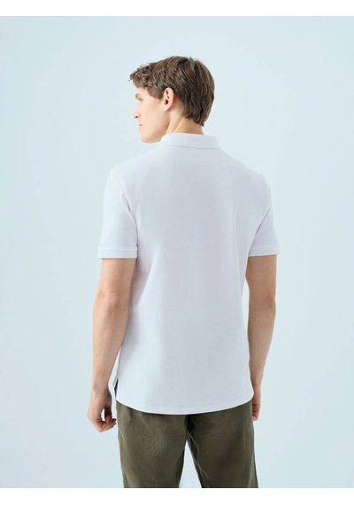 Loft Regular Fit Beyaz Erkek Polo Yaka T-shirt Lf2036745