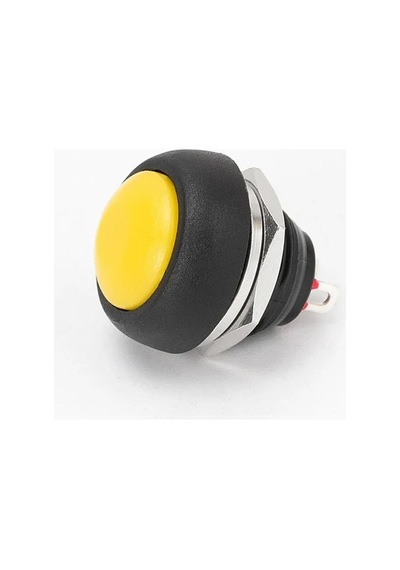 12mm Pbs-33b 2 Pin Push Buton Sarı On Off 1a 250v Mini Yuvarlak Su Geçirmez Anahtar Momentary Switc