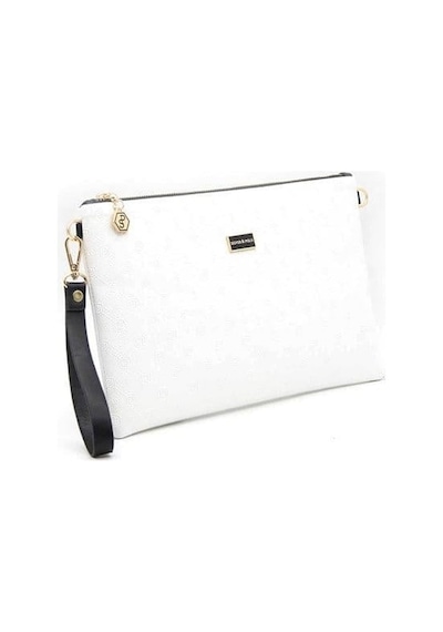 Silver Polo Sp1034 Kadın Portföy & Clutch Logolu Beyaz-beyaz
