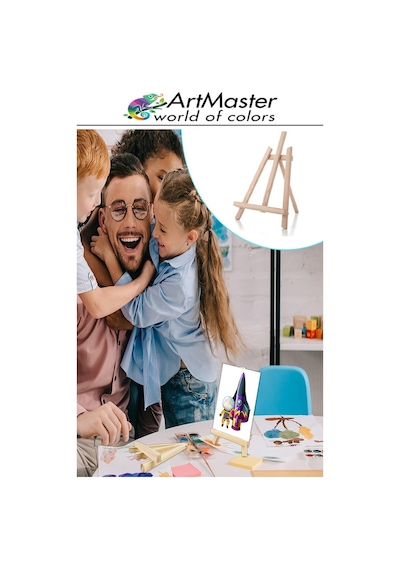 Masaüstü Küçük Şövale 28x37 Cm 1 Adet Küçük Şövalye Sanatsal Tuval Resim Tutucu Sergi Çam Ağacından İmal Edilmiştir