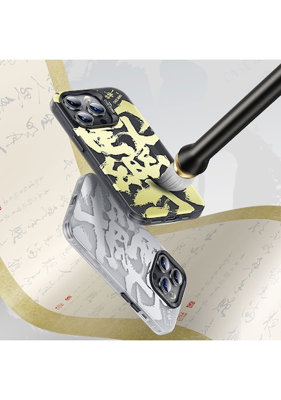 Apple Uyumlu iPhone 14 Pro Max Kılıf Magsafe Kablosuz Şarj Özellikli Benks Casebang Calligraphy Joy Kapak