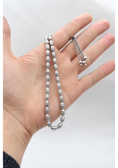 Erkek 925 Ayar Oksitli Tesbih Orta Boy -29 Gr- 901344 Gümüş