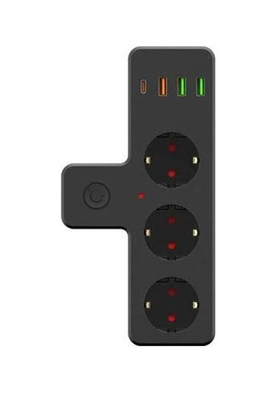 3'lü Akım Korumalı Priz Çoğaltıcı 2500w 3xusb 2.4a 1xtype-c Diğer