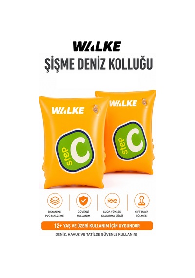 Walke Şişme Deniz Kolluğu Çocuk Yüzme Kolluğu 25x15 Çift Hava Bölmeli 12101