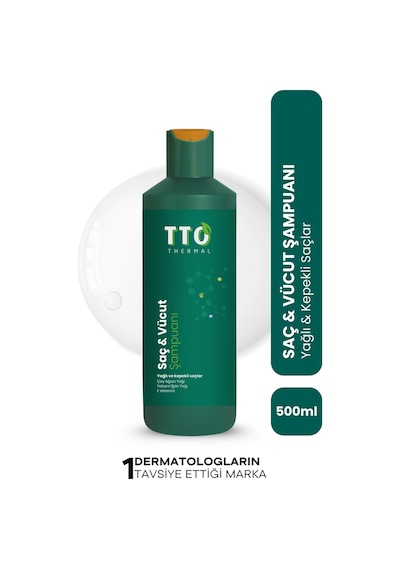 Tto Saç Ve Vücut Şampuanı 500 Ml Yeşil Çay Ağacı Yağı / Tea Tree Oıl