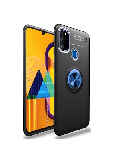 Samsung Galaxy Uyumlu M21 Kilif Yüzüklü Tam Korumali Silikon Kapak 418007936