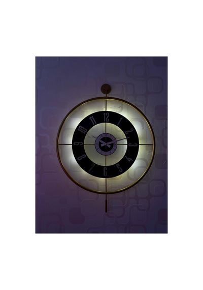 Pey Aksesuar Metal Camlı Duvar Saati 60x80 Cm Büyük Boy Işıklı Gerçek Cam Gold-şeffaf-siyah-gümüş M61-gold-şeffaf-siyah-gümüş