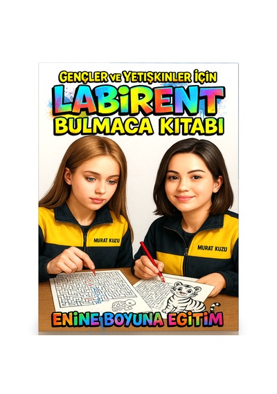 Gençler Ve Yetişkinler İçin Labirent Bulmaca Kitabı 100 Labirent