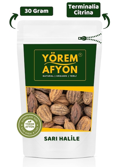 Yörem Afyon Kadim Tıbbın Baş Tacı Ruh - Beden Ve Zihin Üçgeninin Sırrı Sarı Halile Terminalia Citrina 30gr.