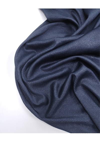 Siyah Dolgun Tok Boyuna Raporlu Kaşkorse Örme Kumaş Elbiselik & Bluzluk 110x350cm-12787
