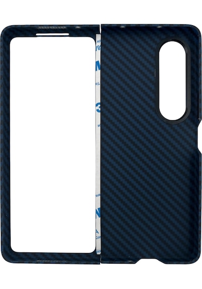 Nettech Samsung Galaxy Uyumlu Z Fold 4 Karbon Seri Arka Koruma Kılıf Yeşil