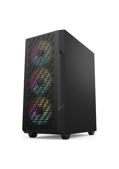 Powerboost Pb-p801ab 650w 80+ Bronze Tempered Glass Usb 3.0 Mesh Rgb Atx Siyah Kasa