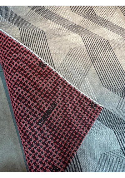 Carpet Çizgili Jel Kesme Halı Yolluk Gri
