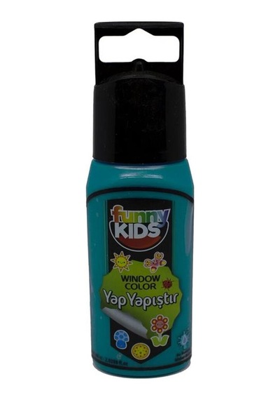 Funny Kids Yap Yapıştır Cam Boyası 60Cc - 7510 Turkuaz N11.5243