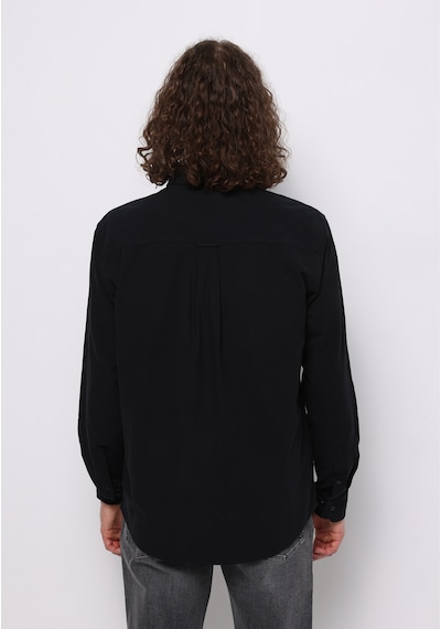 Colin's Colins Regular Fit Shirt Neck Düz Erkek Siyah Uzun Kol Gömlek Cl1073845 Q1.v2 Blk Siyah