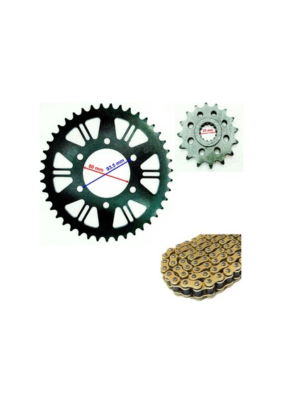Zincir Dişli Seti 43t 520 Oringli Gold Zincir 2007-2015 Kawasaki