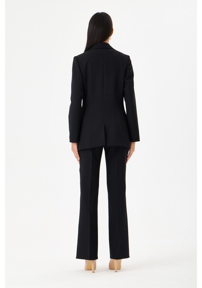 Velnara Moda Klasik Tek Düğme Ceket & İspanyol Paça Pantolon - Kadın Takım Elbise Siyah - Velnara Tasarımı Siyah - 918597742 Siyah Velnara Moda Klasik Tek Düğme Ceket & İspanyol Paça Pantolon - Kadın Takım Elbise Siyah - Velnara Tasarımı Siyah - 918597742 Siyah