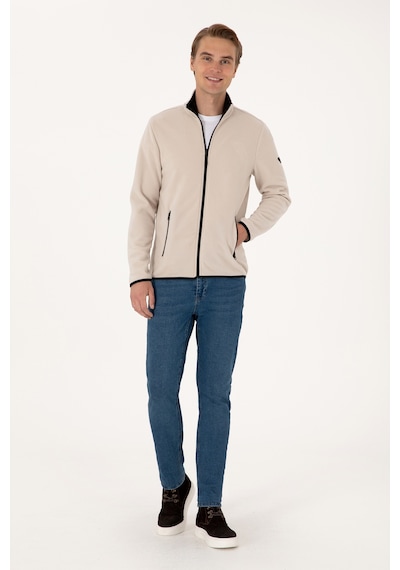 U.S. Polo Assn. Erkek Regular Fit Taş Polar Örme Hırka 50313779-VR049