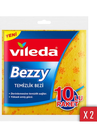 Vileda 10'lu Bezzy Temizlik Bezi 2'li Paket