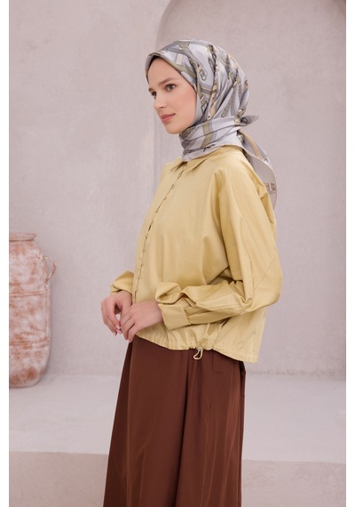 BELLİ Ekose Kemer Desen İpek Twill Eşarp 4200d01 Gümüş - 32