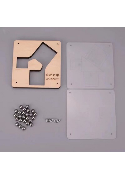 Pisagor Teoremi Deney Seti Mini 9cm X 9cm Öğrenci Modeli Demonte