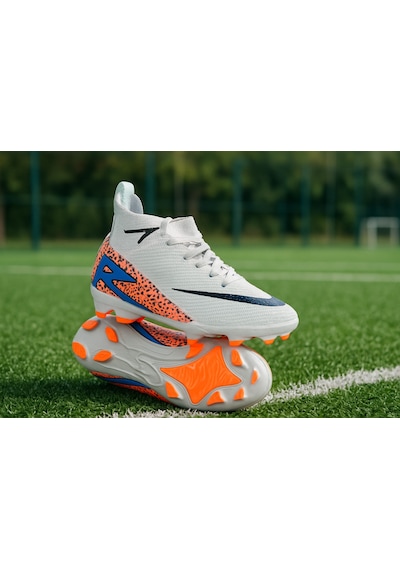 Çoraplı Krampon Futbol Ayakkabı Gri