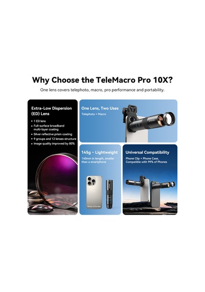 Apexel Telemacro Pro 10x