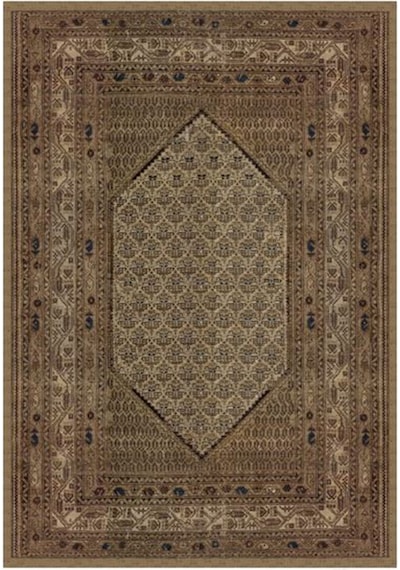 Çam Halı Gloria Td737 Bej Klasik Desen Dokuma Saçaklı Kilim